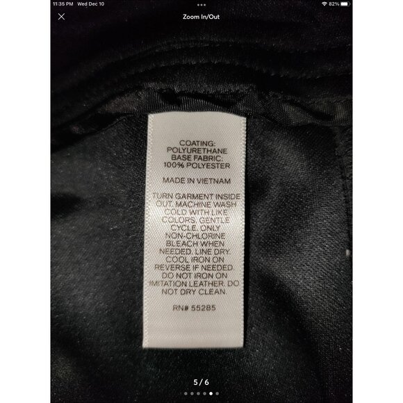 Express Black Faux Leather Mini Skirt* Side Zipper*Sissy*Femboy*Size 12*VGC - Picture 5 of 7